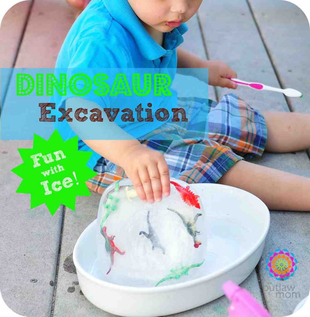 dinosaur ice excavation activity for kids