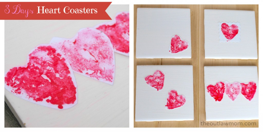 Outlaw Mom Heart Tile Coasters Last Minute Homemade Valentine's Day Ideas